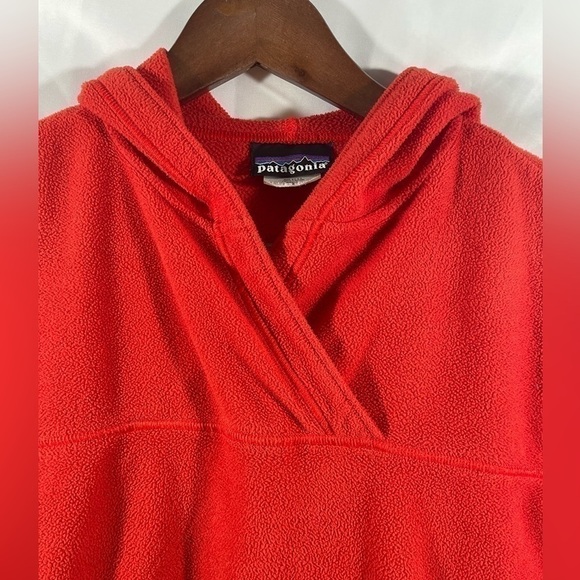 Patagonia Fleece Womens Long Sleeve Hoodie Outdoor Orange Size Small - Picture 7 of 7